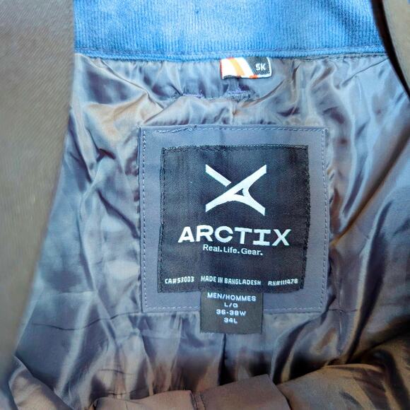 Arctix Men’s Insulated Ski Snowboard Pants Bibs (36-38W 34L) Grey 5K Waterproof - Picture 3 of 7